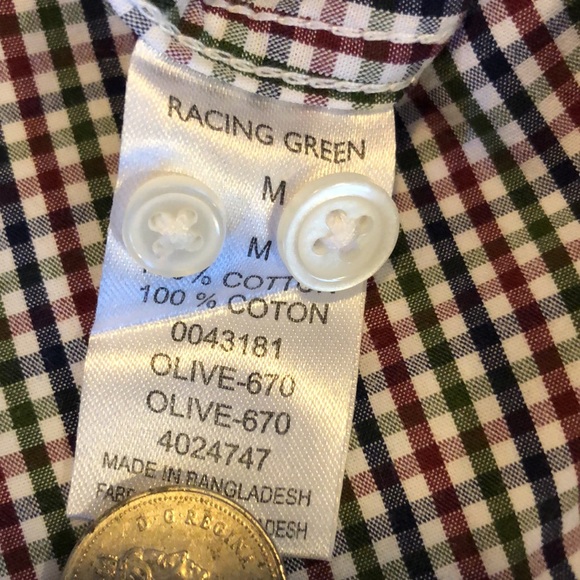 🇬🇧 Men’s Racing Green Check Shirt M 🇬🇧 - Picture 6 of 6